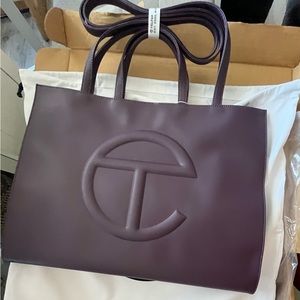 Telfar EGGPLANT PURPLE LARGE new in box with tags